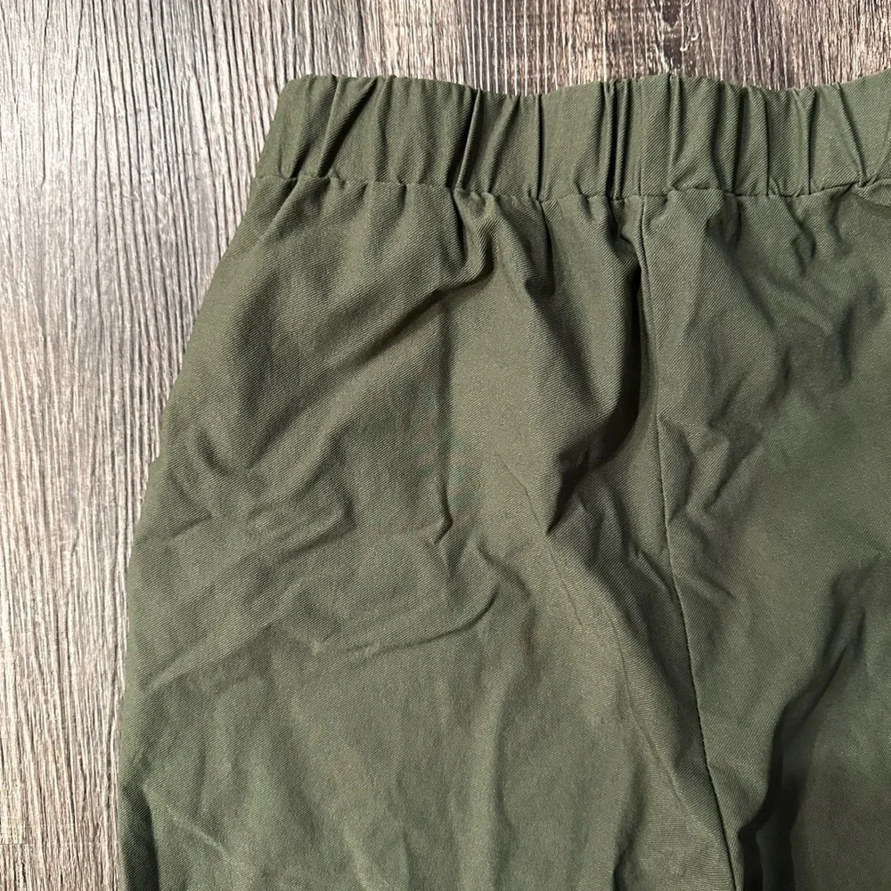 Olive Green Women's Casual Pants - Picture 6 of 9